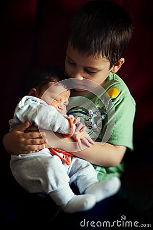 Brother and sister love Stock Photo