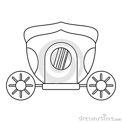 Brougham icon, outline style Vector Illustration