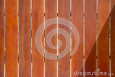 Brouwn natural wood fence Stock Photo