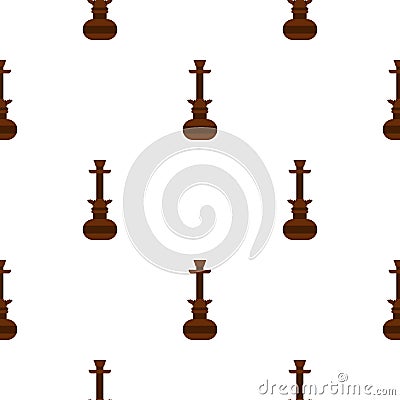 Brown arabic hookah pattern seamless Vector Illustration