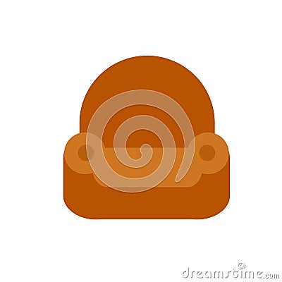 Brown armchair. Soft classic seat. Vector Illustration