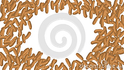 Brown bacillus bacteria with copy space Stock Photo