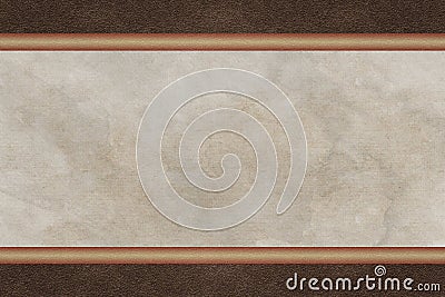 Brown background with distressed leather and old paper Stock Photo