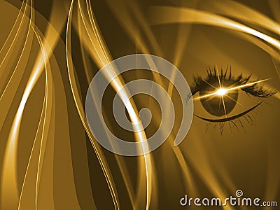 Brown Background Shows Human Eye And Backdrop Stock Photo