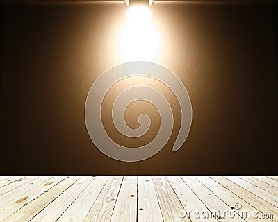 Brown background with warm spotlight Stock Photo