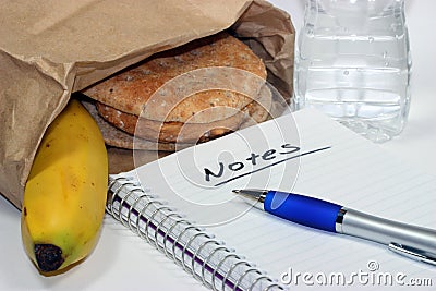 Brown Bag Lunch Meeting Stock Photo