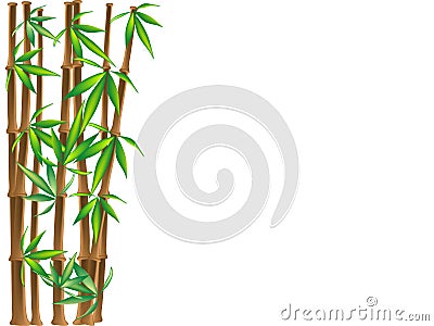 Brown bamboo Vector Illustration