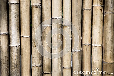 Brown bamboo wall Stock Photo