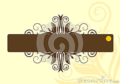 Brown banner Vector Illustration