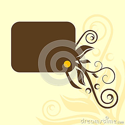 Brown banner Vector Illustration