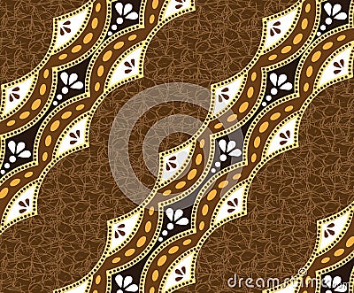 Brown Batik.beautiful brown background. Vector Illustration