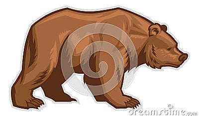 Brown bear mascot Vector Illustration