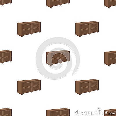 Brown bedside table with drawers.Nightstand next to the bed.Bedroom furniture single icon in cartoon style vector symbol Vector Illustration