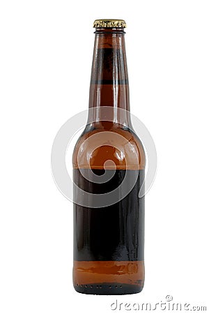 Brown beer bottle Stock Photo