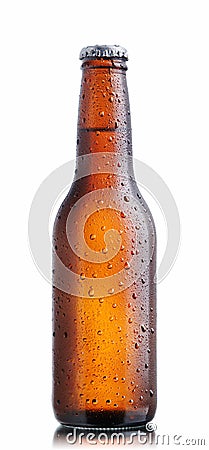 Brown beer bottle Stock Photo