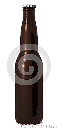 Brown beer bottle Stock Photo