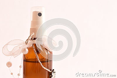 Brown bottle for essential oil Stock Photo