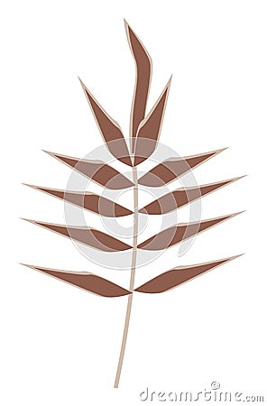 brown branch leafs Vector Illustration