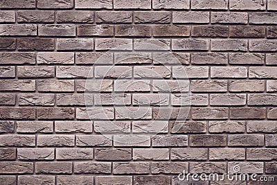 Brown brick wall background. Grunge texture. Vintage rough brickwork. Decorative tile surface. Bricks backgrounds. Messy wall patt Stock Photo