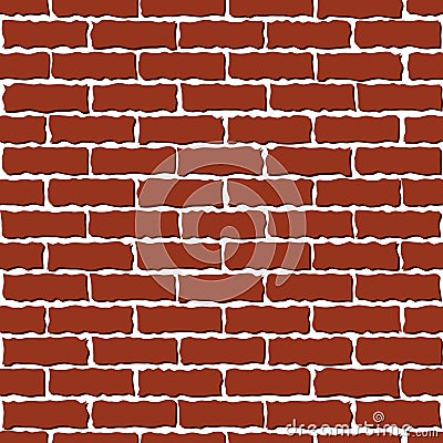 Brown brick wall Vector Illustration