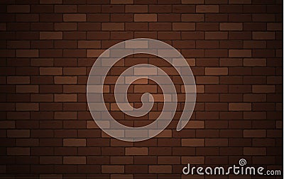 Brown brick wall texture or background with copy space for display of content design for advertisement product. Vector Vector Illustration