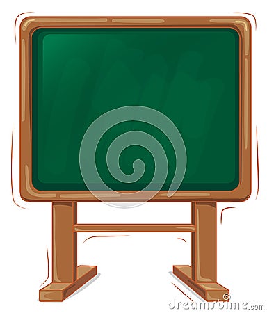 Wooden school board. Vector Illustration