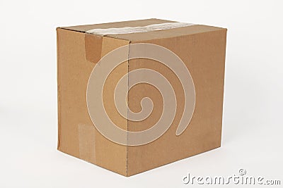 Brown Cardboard Box Stock Photo