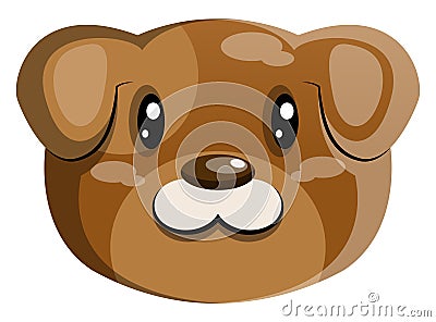 Brown cartoon dog vector illustartion Vector Illustration