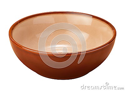 Brown Ceramic Bowl Stock Photo