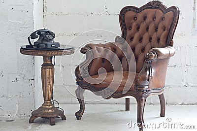 Brown chair Stock Photo