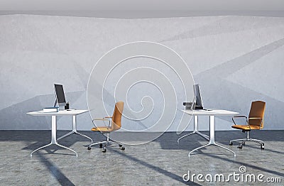 Brown chair office interior Stock Photo