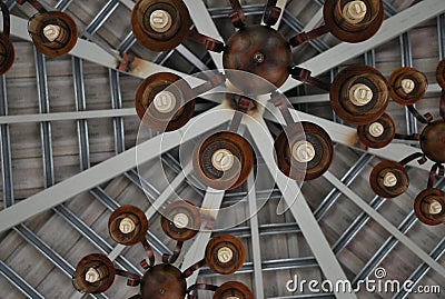 Brown Chandelier Stock Photo