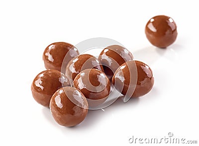 Brown chocolate balls Stock Photo