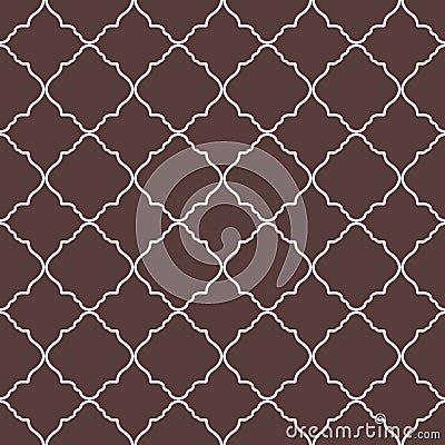 Brown chocolate colored mughal seamless pattern Stock Photo