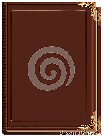 Brown closed book Vector Illustration