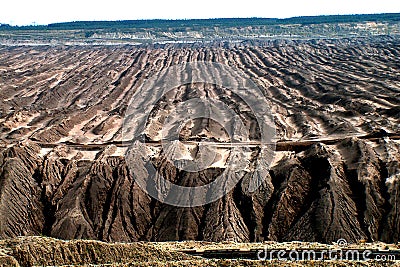 Brown coal mine Stock Photo