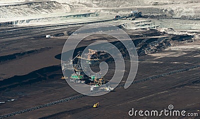 Brown Coal Mine in Poland Stock Photo