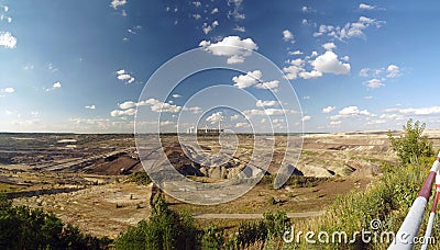 BROWN COAL OPEN-CAST MINING 01 Stock Photo