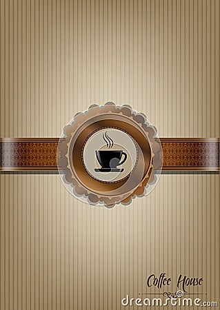 Brown coffee house menu design Stock Photo