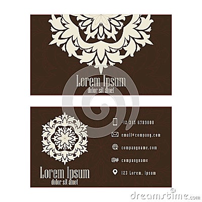 Brown Corporate business or visiting card, professional designer Editorial Stock Photo