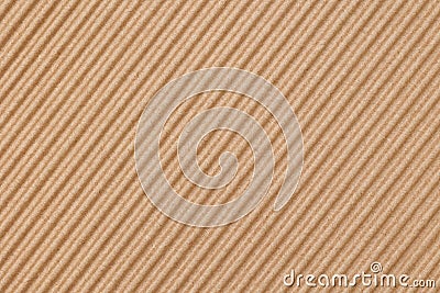 Brown corrugated cardboard background arranged diagonally Stock Photo