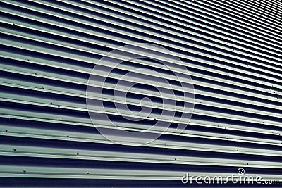 Brown orrugated steel sheet Stock Photo