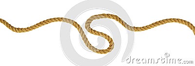 Brown cotton curled rope Stock Photo