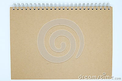 Brown cover notebook background Stock Photo