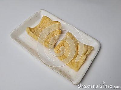 Brown crackers with a savory taste made from flour and other ingredients Stock Photo