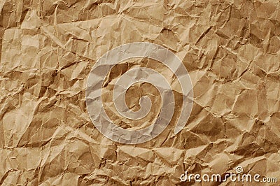 Brown crumpled paper Stock Photo