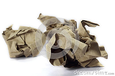 Brown crumpled paper Stock Photo