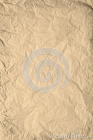 Brown crumpled paper background Stock Photo