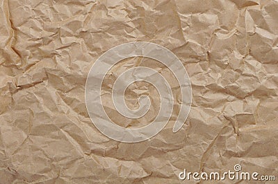 Brown crumpled paper Stock Photo