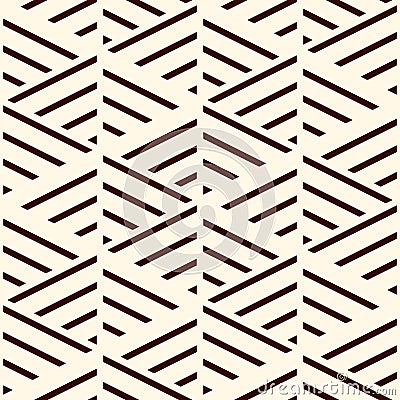 Brown diagonal lines on white background. Seamless pattern with slanted strokes. Hash stroke motif. Vector art Vector Illustration
